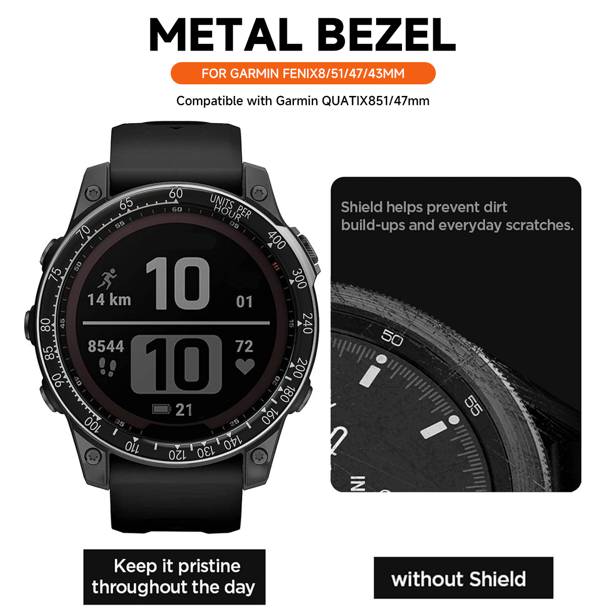 Phone Cases Android - Edelstahl-Stoßstangenabdeckung für Garmin Fenix 8 51