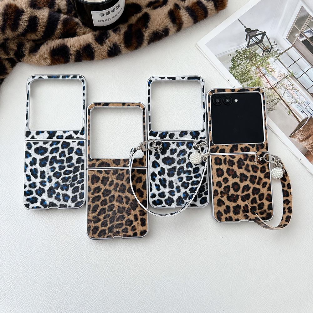 Phone Cases Girly - Leopardenmuster Klappbare Handyhülle für Motorola Razr