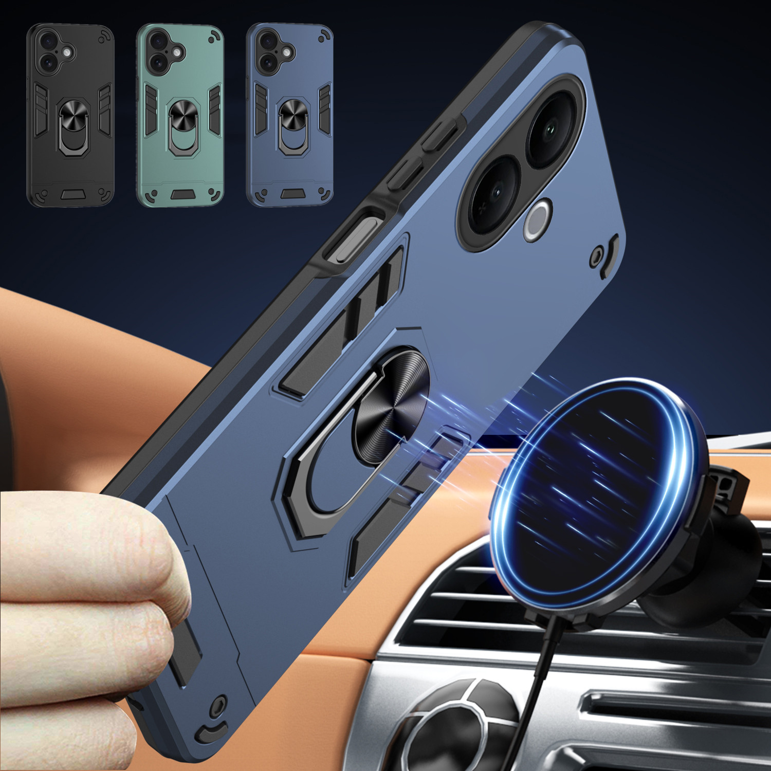 Ring Stand Case - Military Grade Fall für Vivo V60