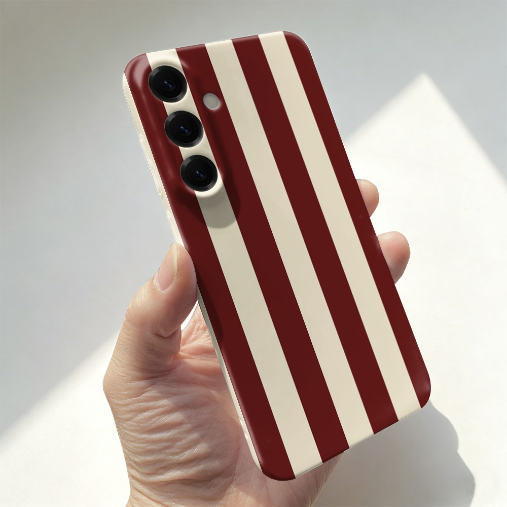 Phone Cases Red - Rot-weiß gestreifte Hülle für Samsung A55