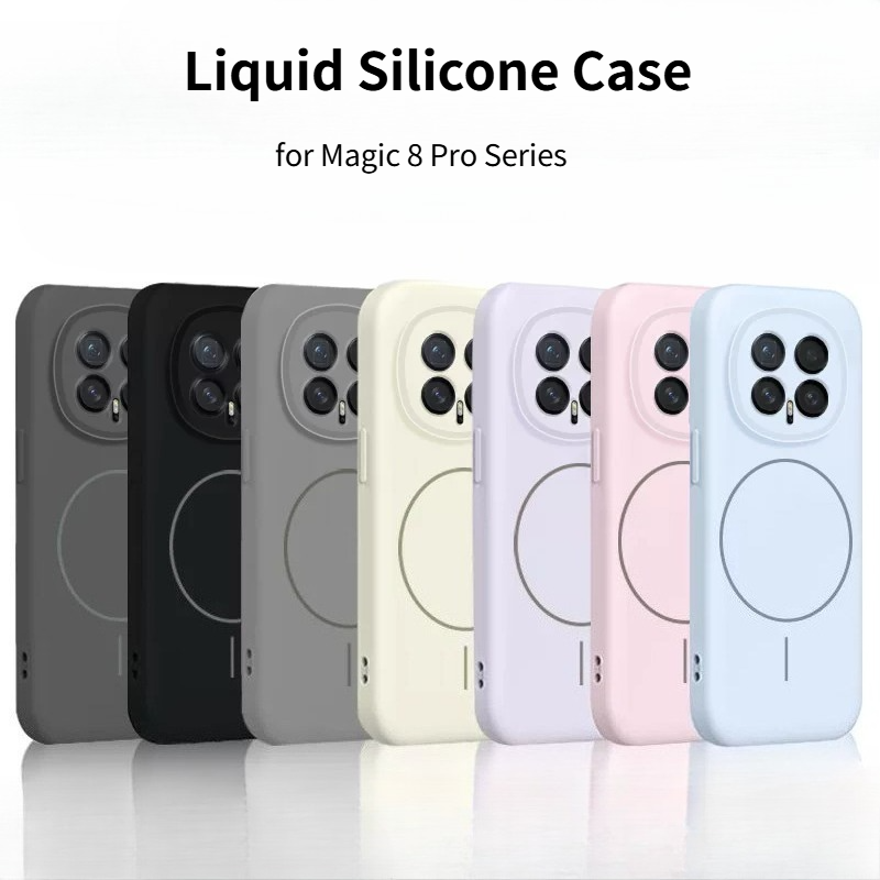 Phone Cases With Camera Cover - Modische Original Flüssig-Silikon Handyhülle für Honor