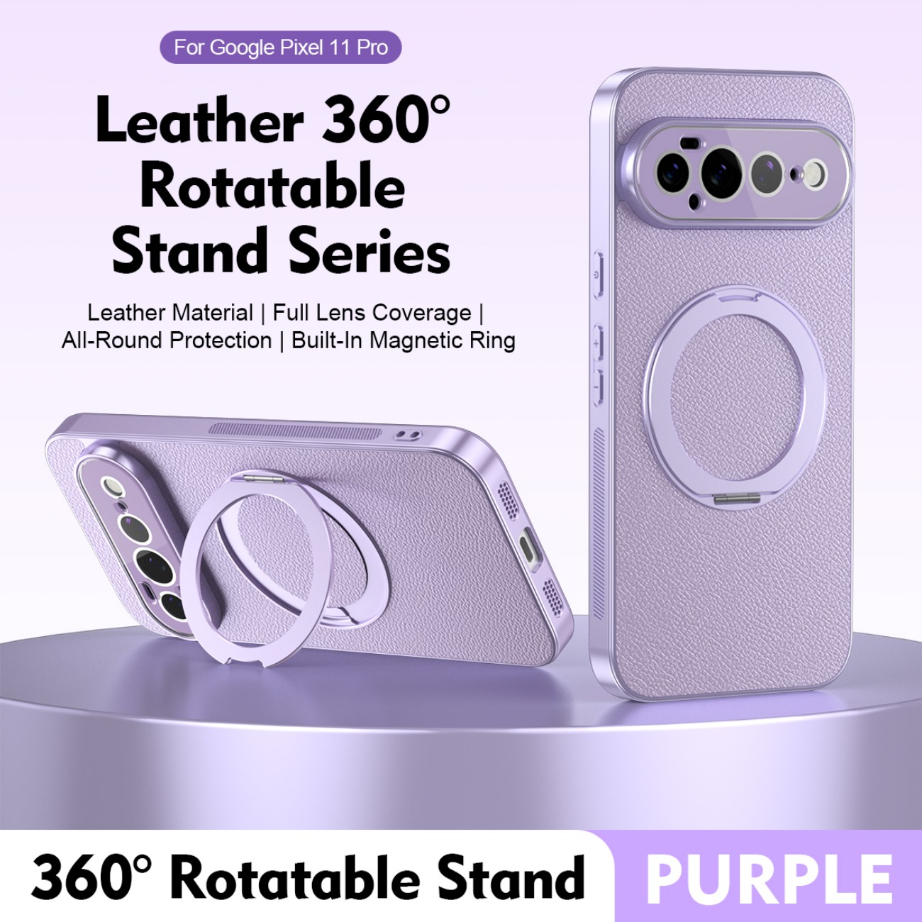 Ring Stand Case - Ringständer für Magsafe Magnetische Leder-Handyhülle für