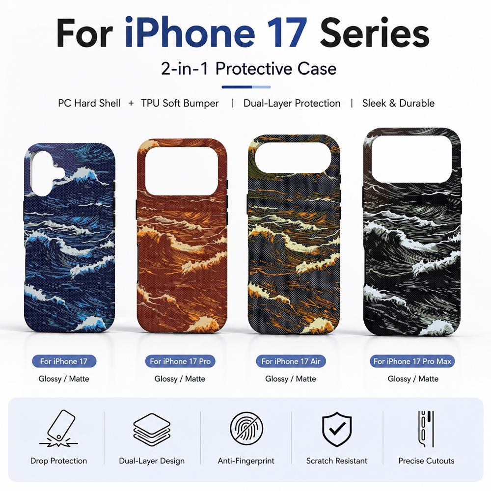 Phone Cases With Magsafe - Luxuriöse Carbonfaser-Handyhülle mit Meereswellen-Textur und MagSafe