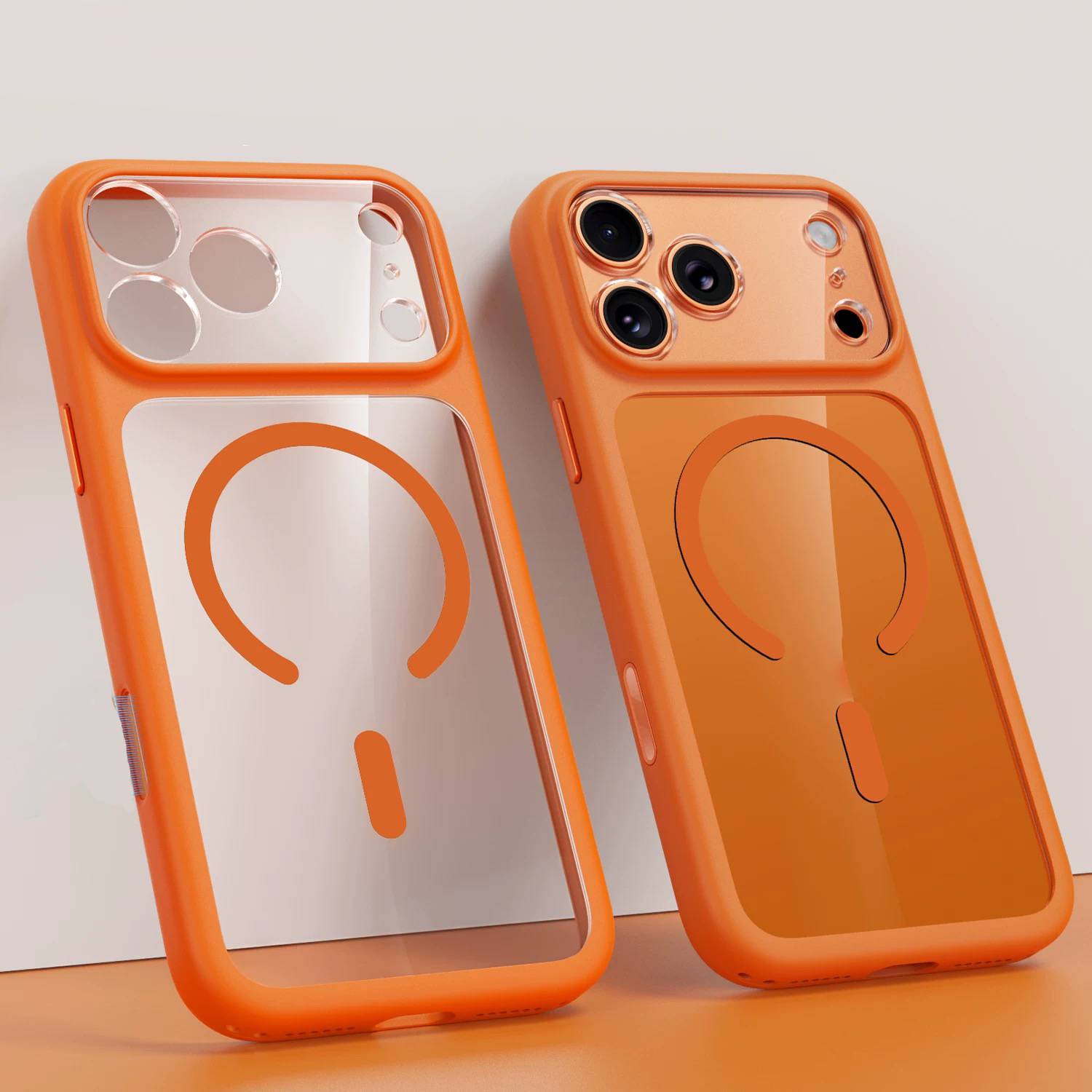 Phone Cases With Camera Cover - Für MagSafe Transparente Acryl-Magnetische Handyhülle für
