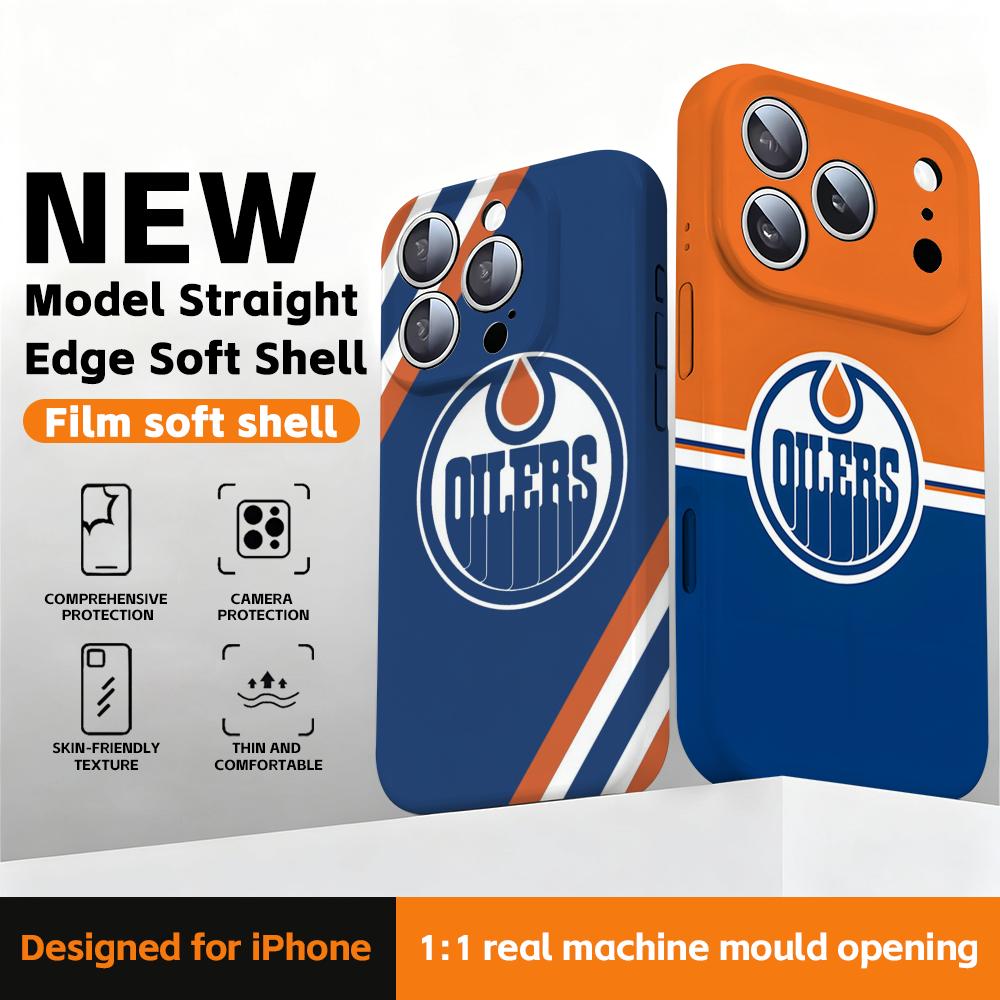 Phone Cases Edmonton - Edmonton Oilers Handyhülle mit gerader Kante,