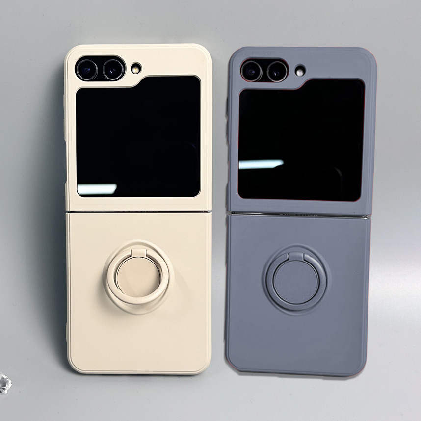Ring Stand Case - Bonbonfarbene flüssige Silikon-Magnet-Telefonhülle für Samsung Galaxy