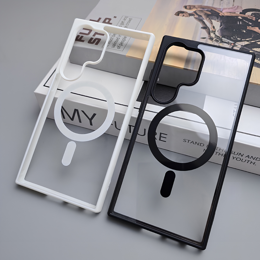 Ring Stand Case - Transparente Magnetische Acryl-Hülle für Samsung S26