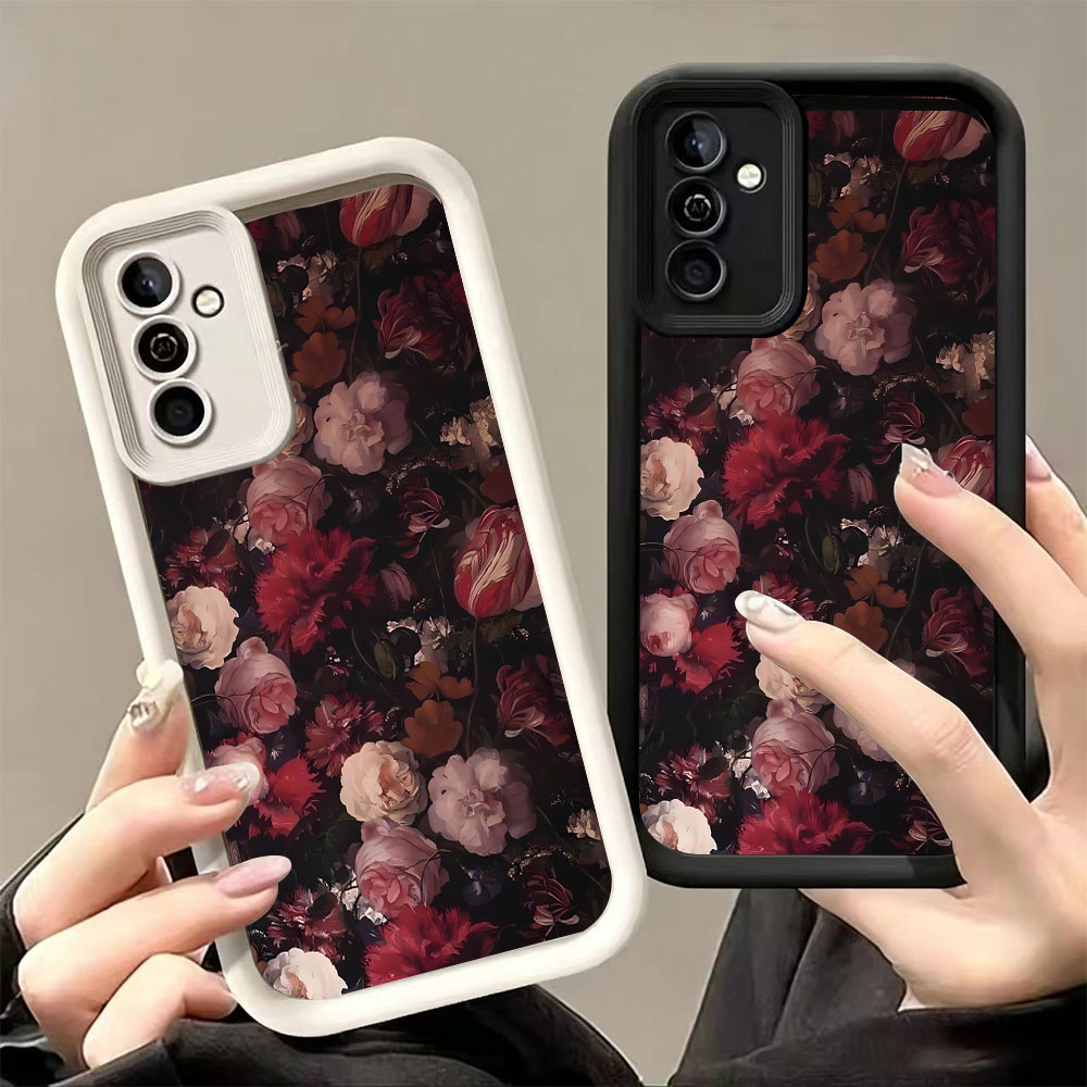 Phone Cases Red - Weinrote Rosenmuster-Handyhülle für Samsung Galaxy A73