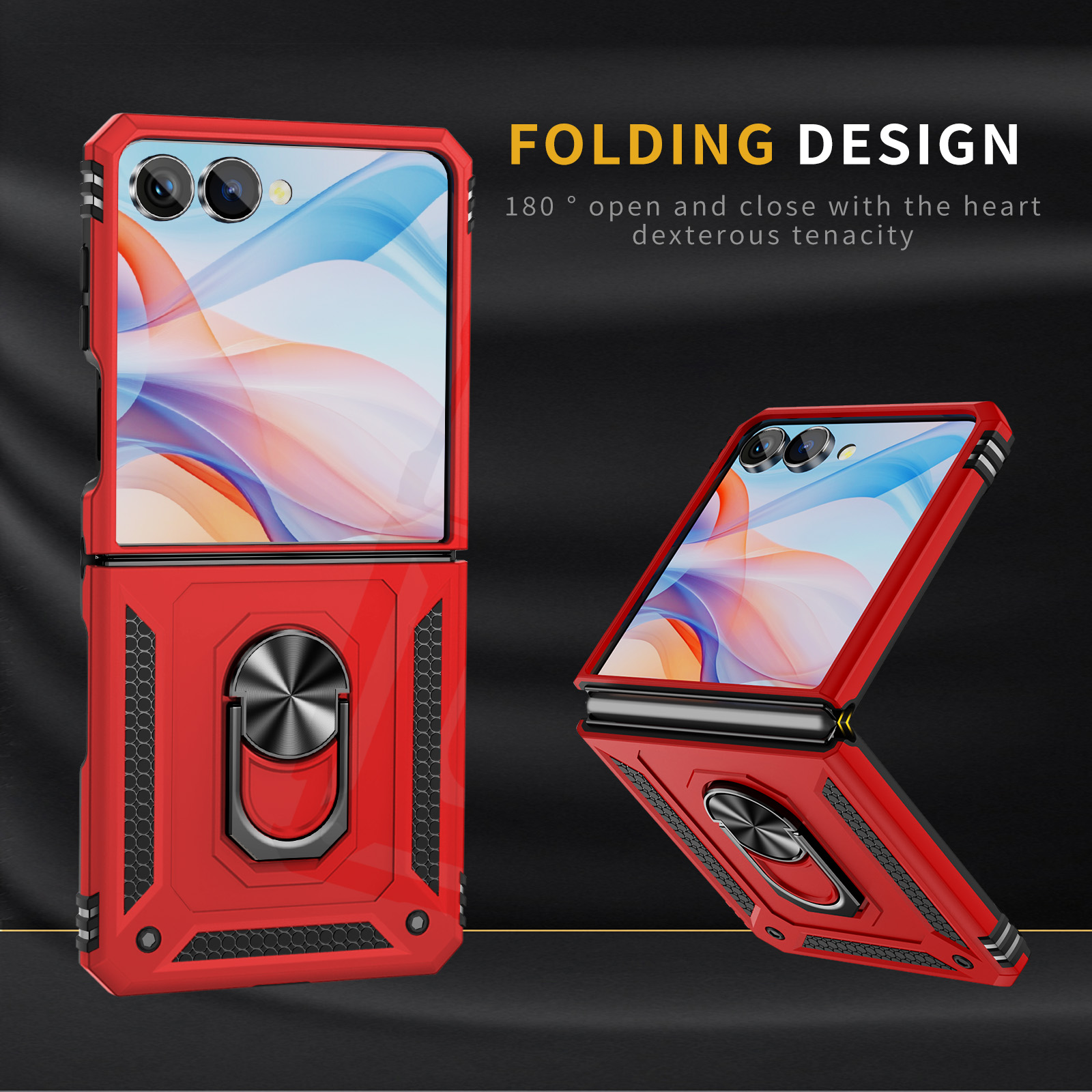 Ring Stand Case - Militärische, stoßfeste Handyhülle für Samsung Galaxy