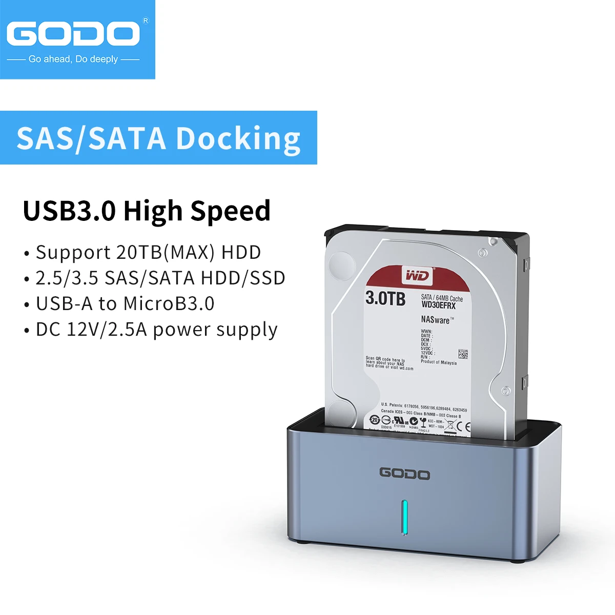 Phone Cases Uk - GODO Festplatten-Dockingstation Aluminium USB 3.0 SAS