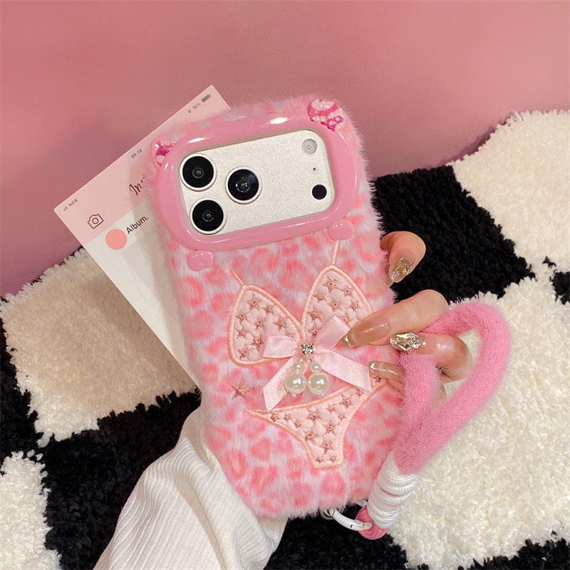 Phone Cases Iphone 14 - Luxuriöse Leopardenmuster-Plüsch-Handyhülle für iPhone 17 Air