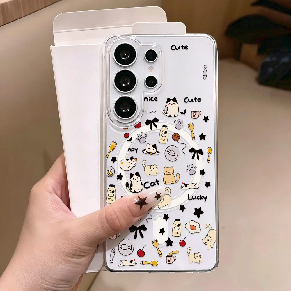 Phone Cases With Magsafe - Niedliche Katzen-Magnet-Handyhülle für Samsung S26 Ultra
