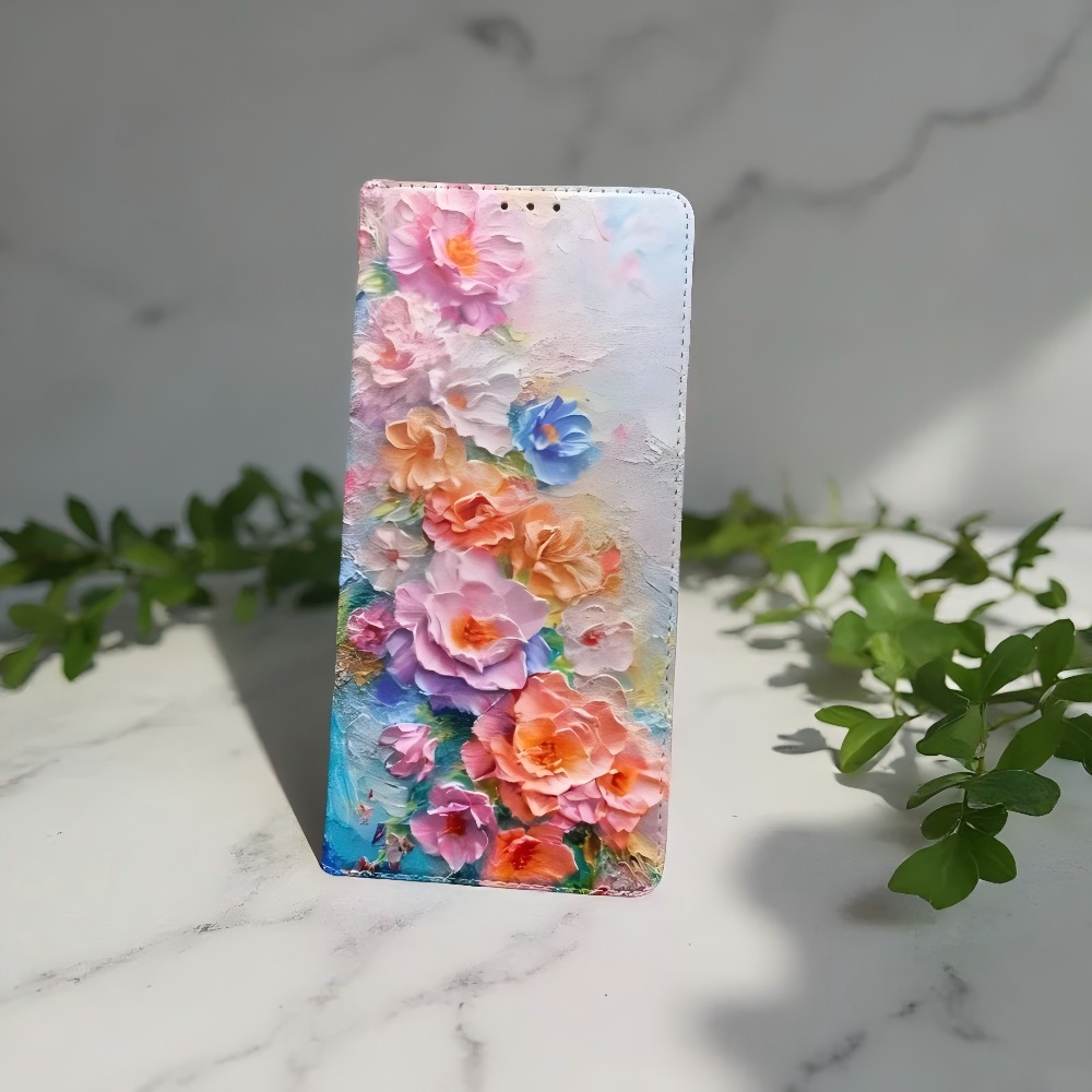 Phone Cases Galaxy S25 - Bemalte magnetische Flip-Lederhülle für Samsung Galaxy