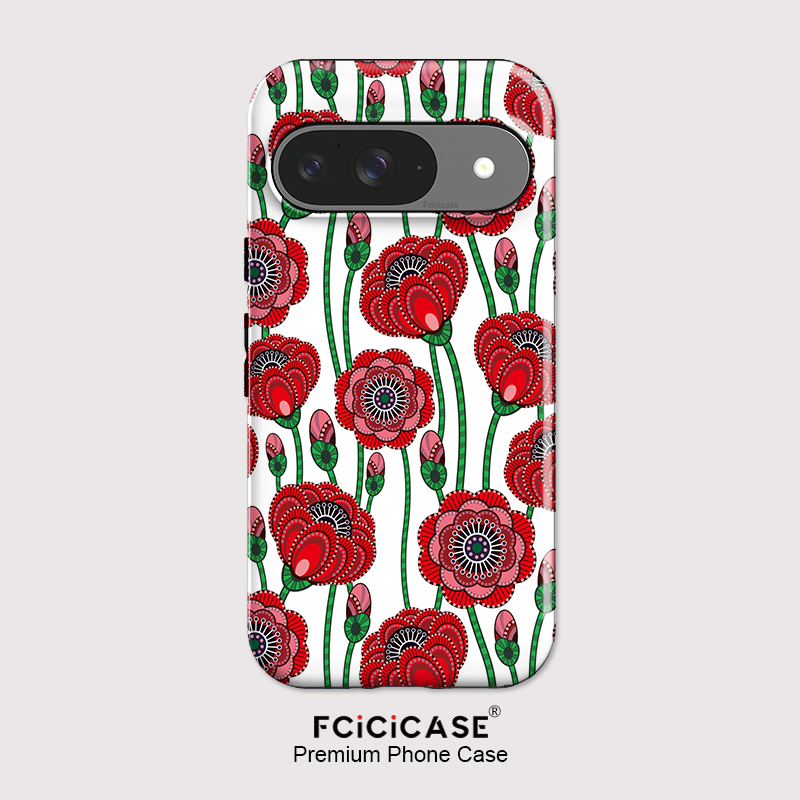 Phone Cases Red - Fcicicase Acryl-Matte Handyhülle für Google Pixel
