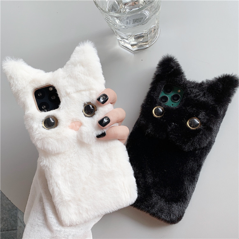3D Niedliche Cartoon-Katze Plü – Phone Cases Iphone 14 Bewertung und Preis