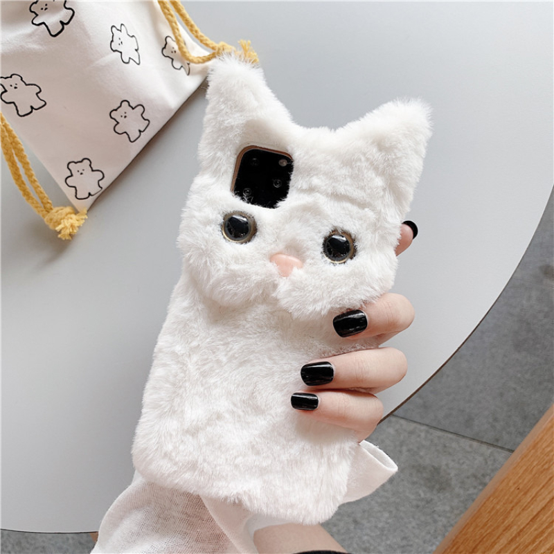 3D Niedliche Cartoon-Katze Plü – Phone Cases Iphone 14 Bewertung und Preis