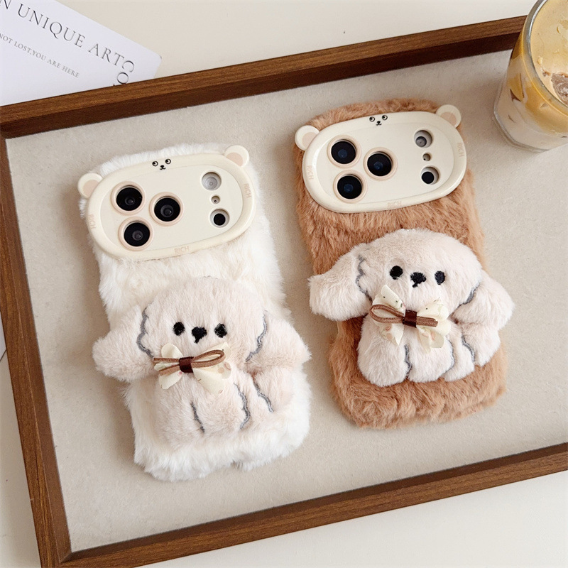 3D-Cartoon-Bowknot-Welpen-warm – Phone Cases Iphone 14 Bewertung und Preis