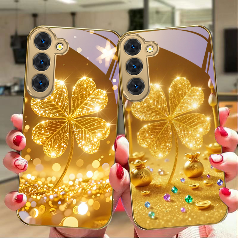 Riesiger goldener Kleeblatt-Ha – Phone Cases Galaxy S25 Bewertung und Preis