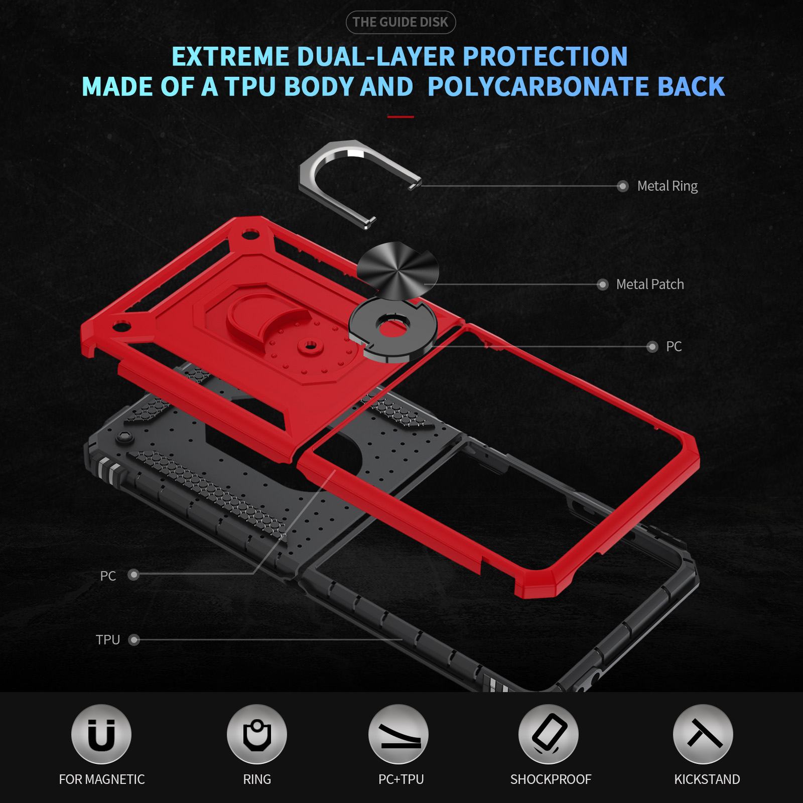 Militärische, stoßfeste Handyh – Ring Stand Case Bewertung und Preis