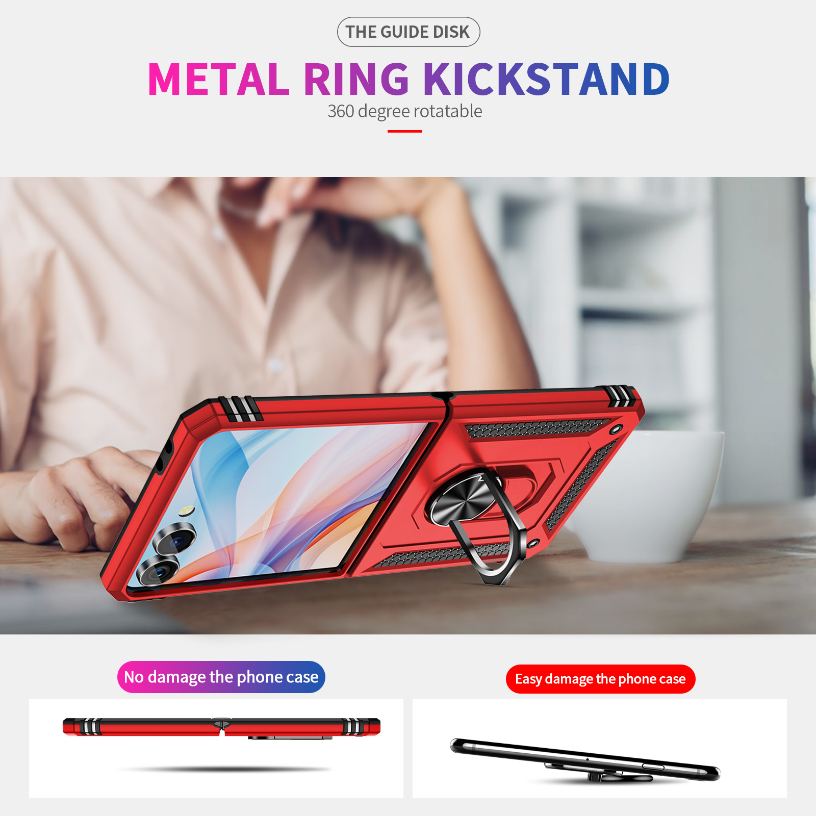 Militärische, stoßfeste Handyh – Ring Stand Case Bewertung und Preis