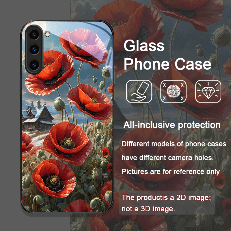 Retro Mohnblumen-Blütenmuster  – Phone Cases Red Bewertung und Preis