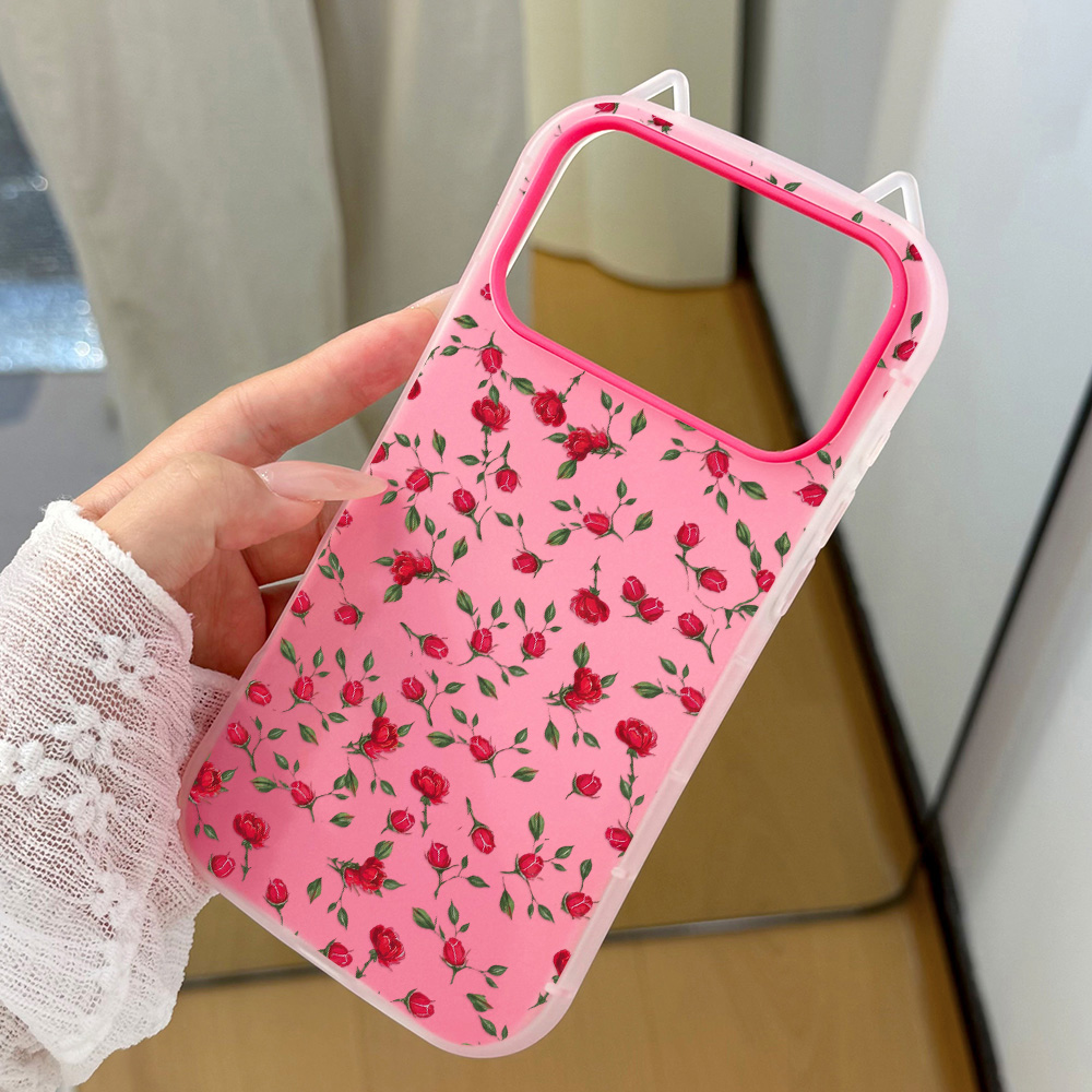 Rote Rosenblüten-Katzenohr-Han – Phone Cases Red Bewertung und Preis