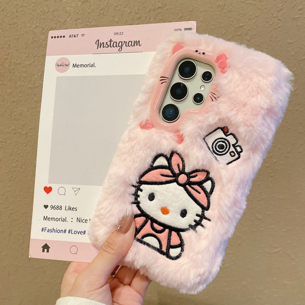 Süße 3D-Kamera-Plüsch-KT-Telef – Phone Cases That Cover The Camera Bewertung und Preis