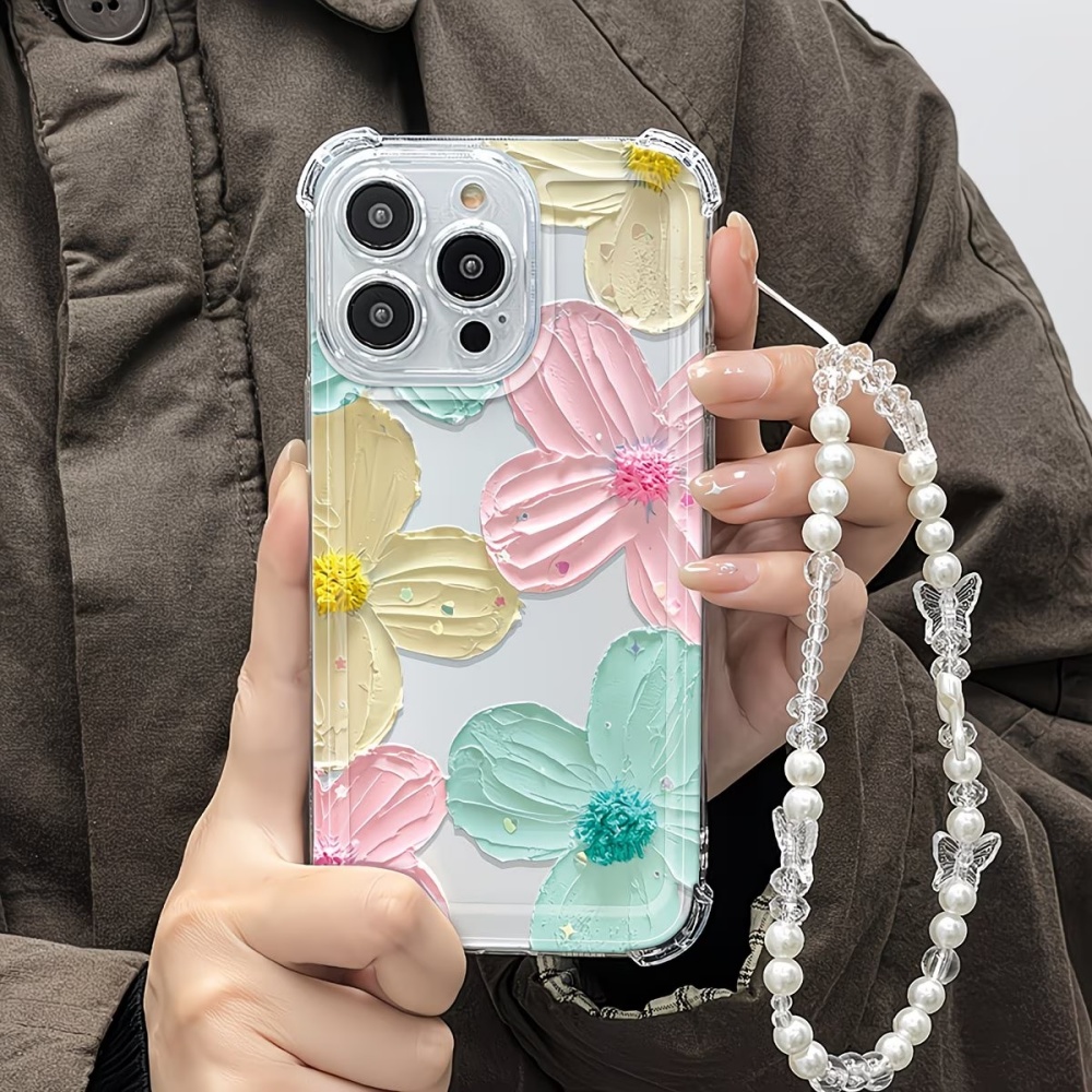 Bunte Blumen Transparente TPU  – Phone Cases Drop Proof Bewertung und Preis