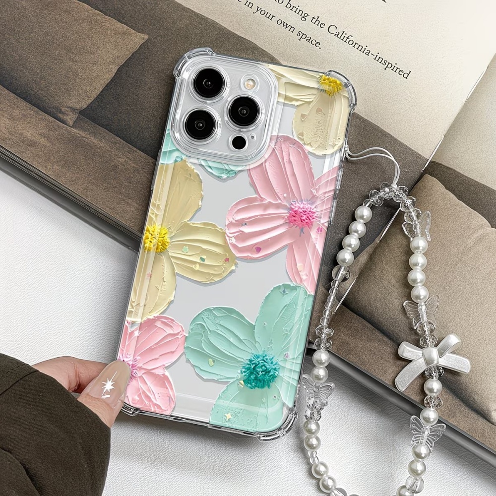 Bunte Blumen Transparente TPU  – Phone Cases Drop Proof Bewertung und Preis