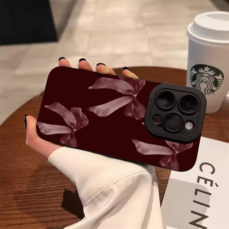 Weinrote Schleife-Muster-weich – Phone Cases Red Bewertung und Preis