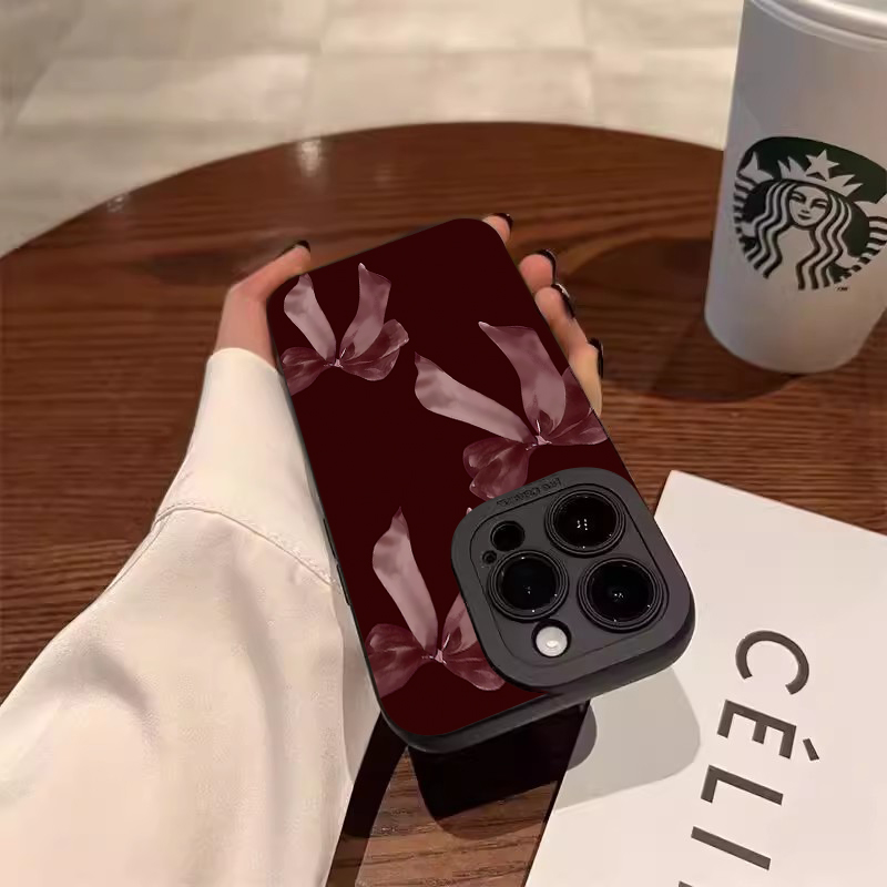 Weinrote Schleife-Muster-weich – Phone Cases Red Bewertung und Preis