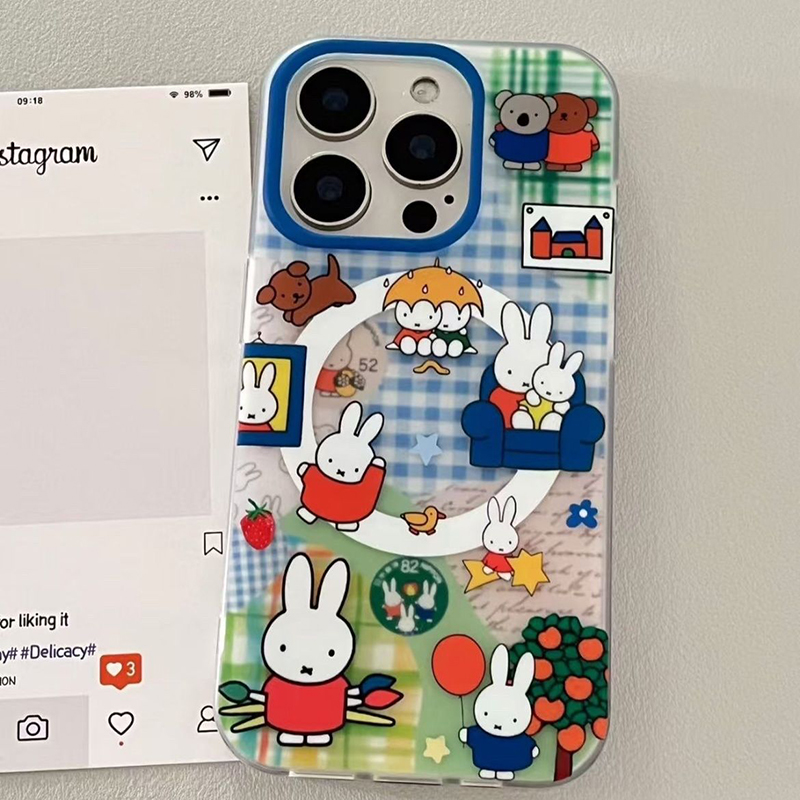 Gittermuster Miffy Handyhülle  – Phone Cases Girly Bewertung und Preis