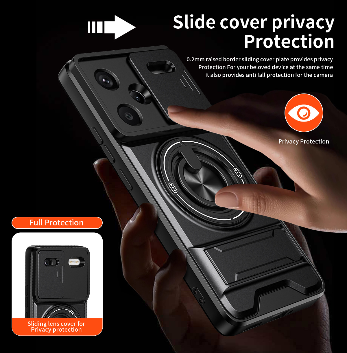 Objektiv-Slide-Kamera-Telefonh – Ring Stand Case Bewertung und Preis