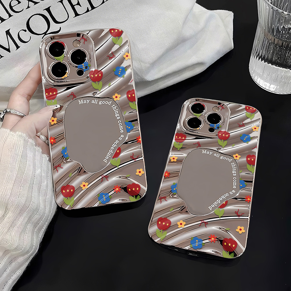 Silberne Muster-Spiegel-Handyh – Phone Cases Girly Bewertung und Preis