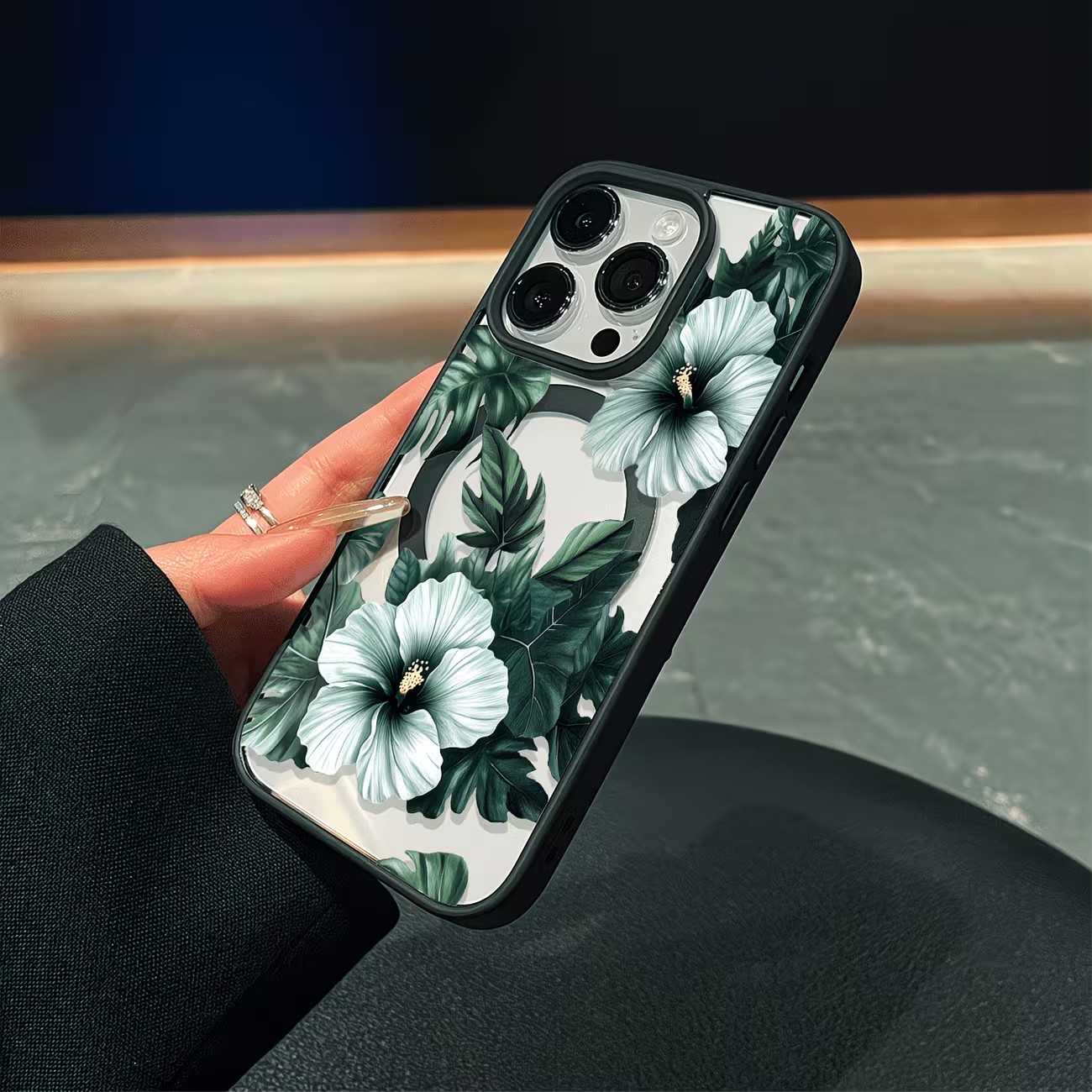 Grüne Blumenmuster Handyhülle  – Phone Cases With Magsafe Bewertung und Preis
