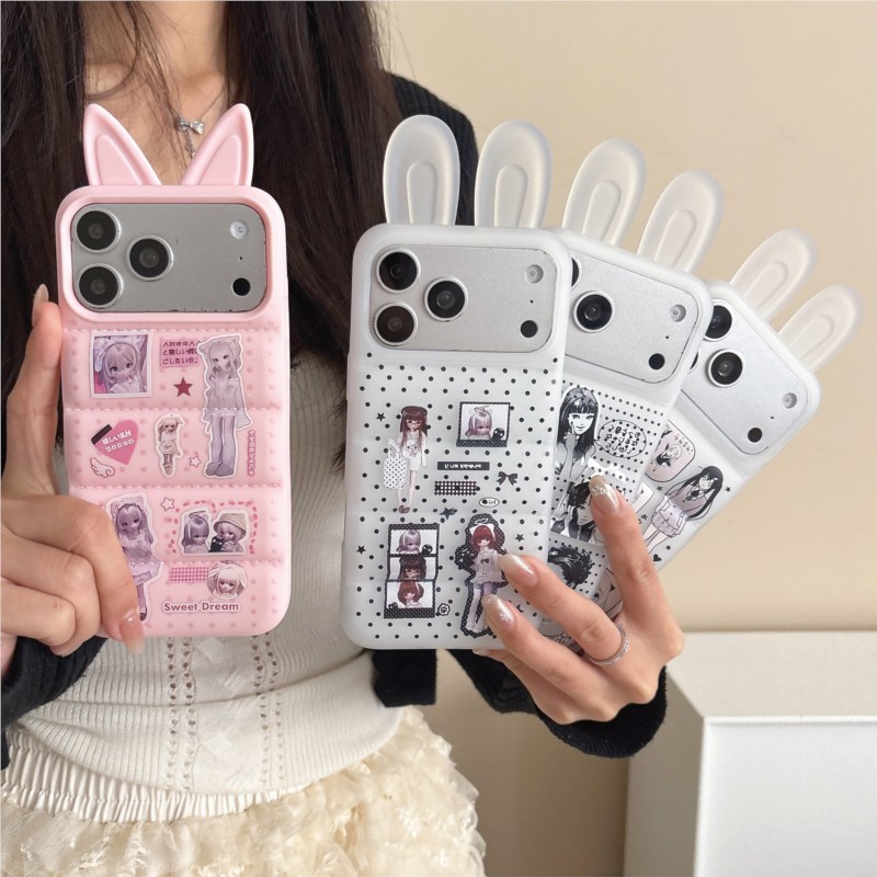 Japanische Y2K Süße Hasenohren – Phone Cases Girly Bewertung und Preis